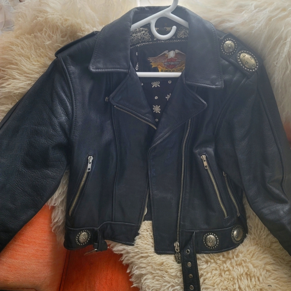 Harley-Davidson Black Leather Biker Jacket